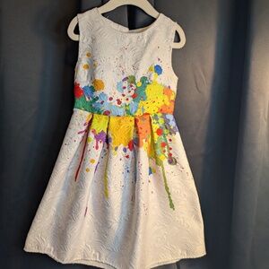 21KIDS Girls Sleeveless Paint Splatter Dress - 4T